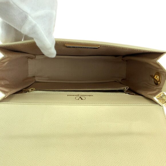 VALENTINO GARAVANI Vintage White Leather Shoulder Bag - Picture 10 of 11